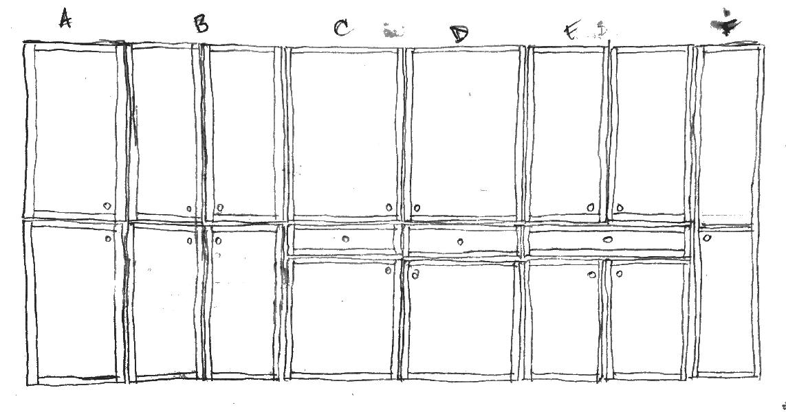 Sketch of plans for the doors
