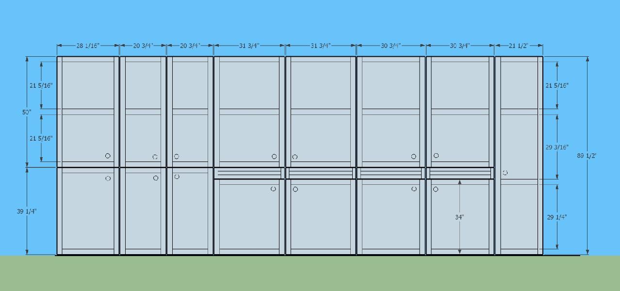 Sketchup drawing of the doors that I supplied to the folks making the doors. 

