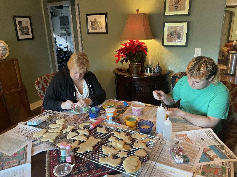 Christmas Eve cookie decorating
