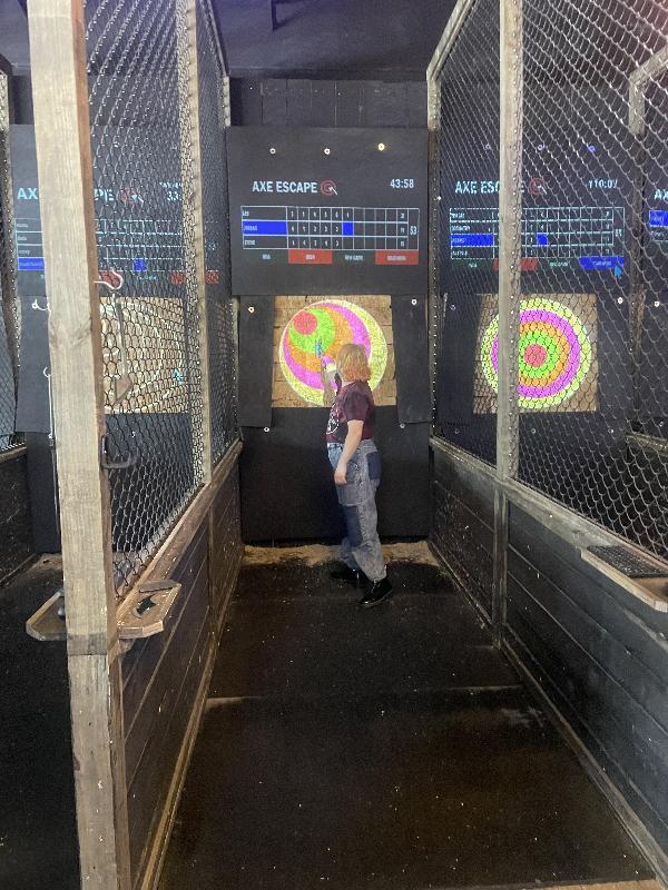 Axe throwing for Father's Day 
