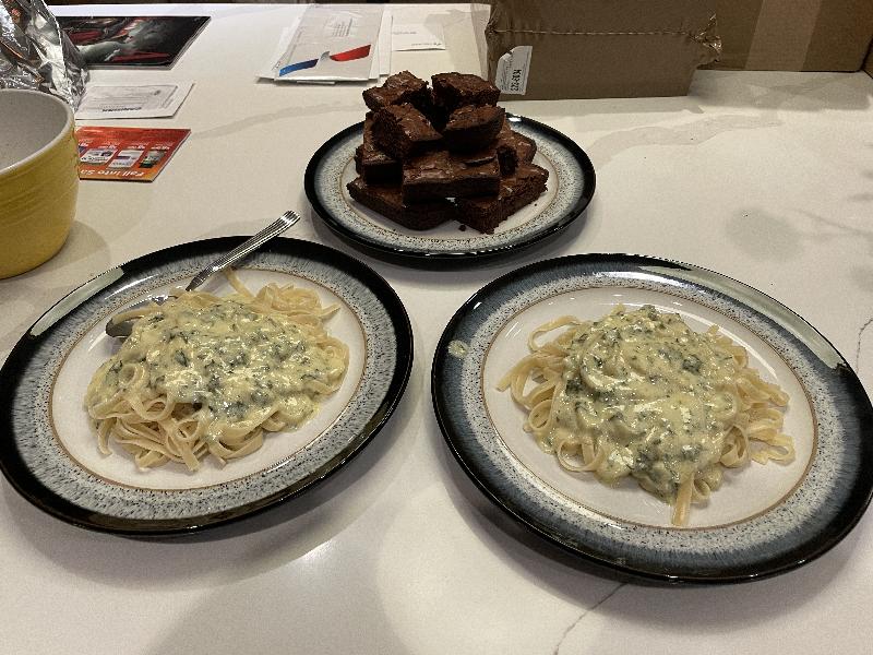 Dinner - fettucini alfredo
