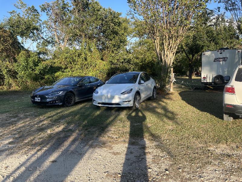 Teslas charging at LOMG 
