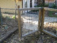Hog wire fence gate