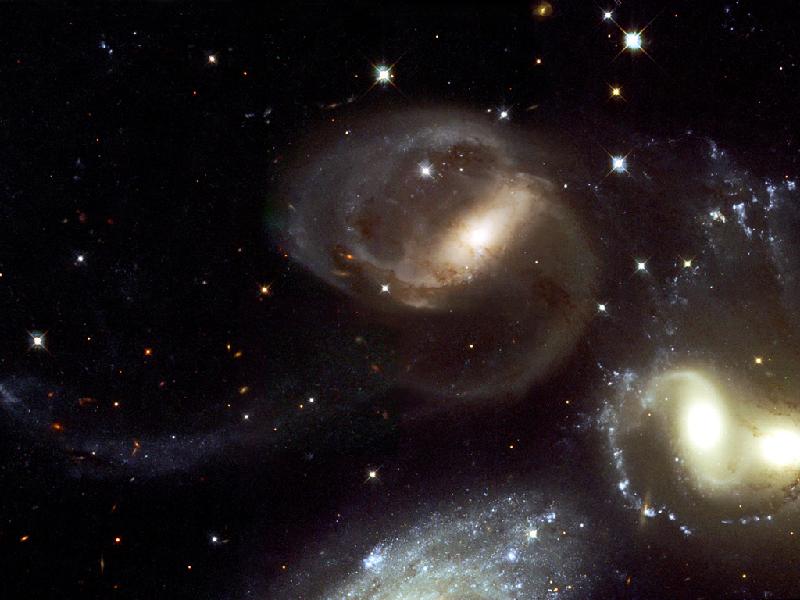 Stephan's Quintet - A Mammoth Cosmic Collision (Hubble view)
