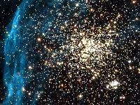Hubble images remarkable double cluster