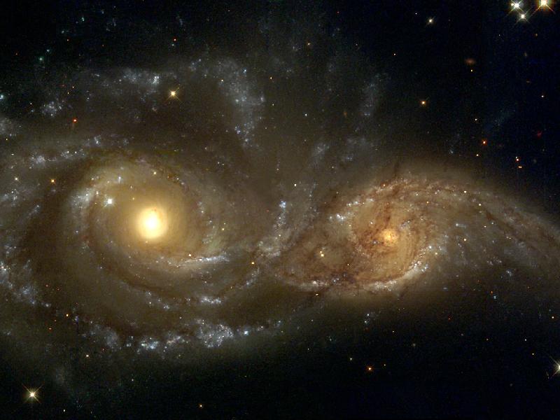 A Grazing Encounter Between two Spiral Galaxies
