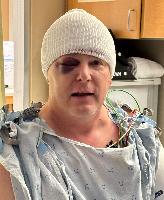 The day after still - lots of wires and stuff still connected