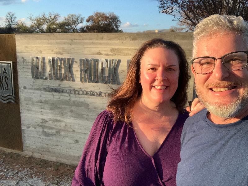Steve and Katie, camping