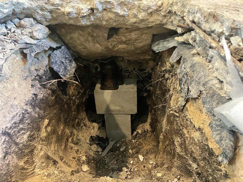 July 2022 - internal hole showing blocking  

