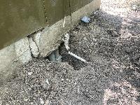 July 14 2022 - side - drain line movement requiring repair 