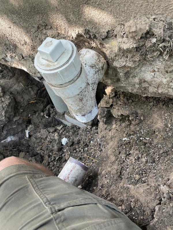 July 17 2022 - side - drain line repair 
