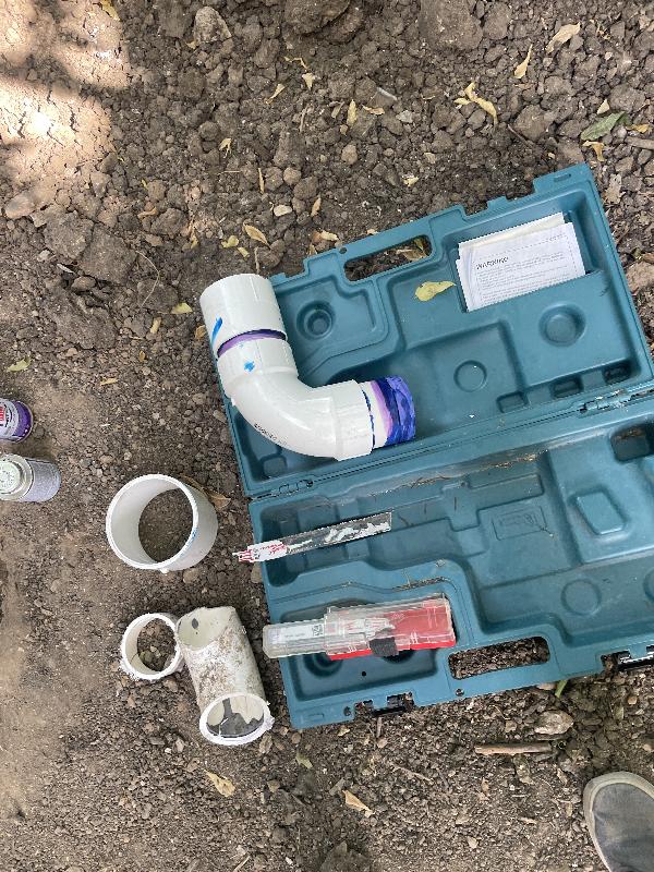 July 17 2022 - side - drain line repair 
<br/> 

