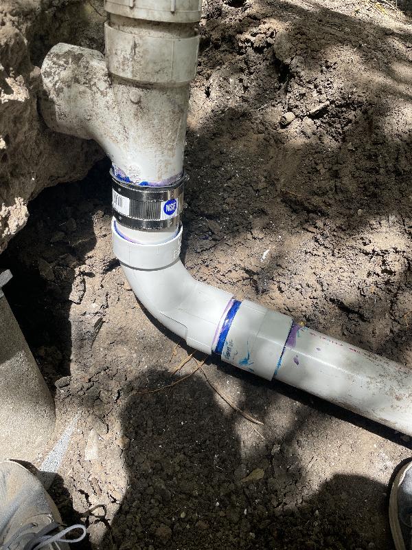 July 17 2022 - side - drain line repair 
<br/> 
