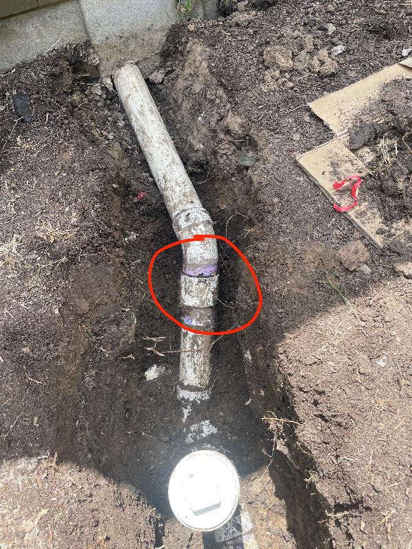 July 23 2022 - drain line in back yard 
<br/> 

