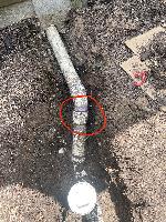 July 23 2022 - drain line in back yard <br/> 