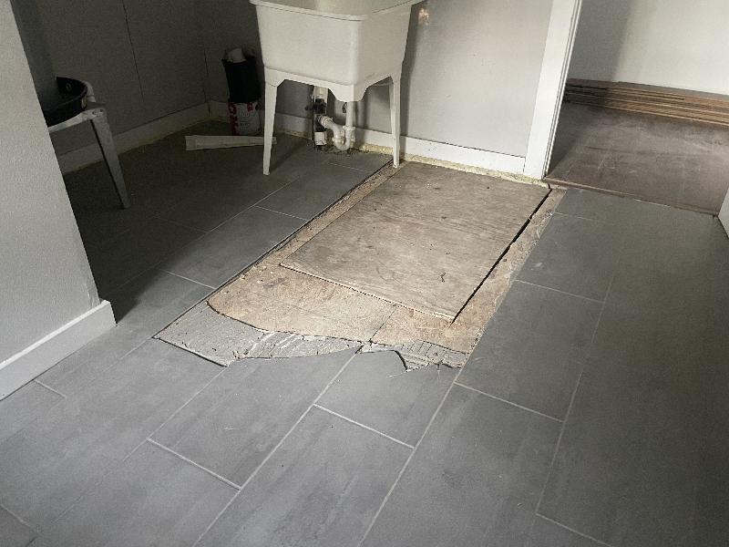 July 15 2022 - laundry room - note lack of cracks<br/> 