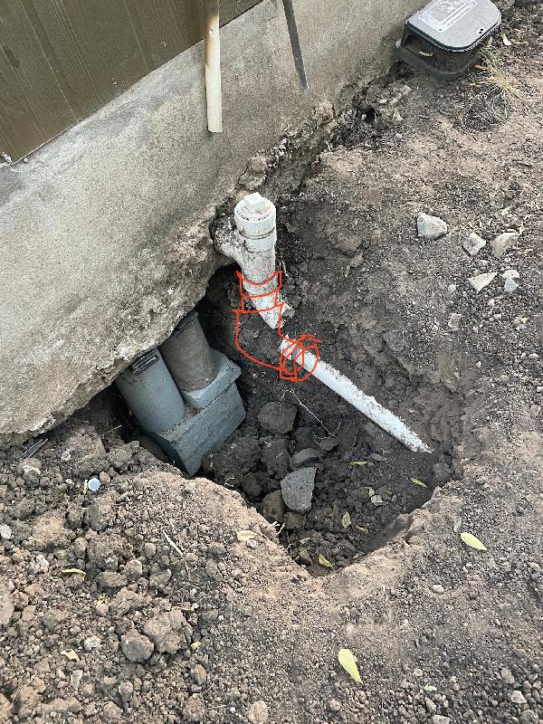July 15 2022 - side - drain line repair<br/> 