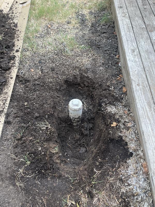 July 23 2022 - drain line in back yard <br/> 