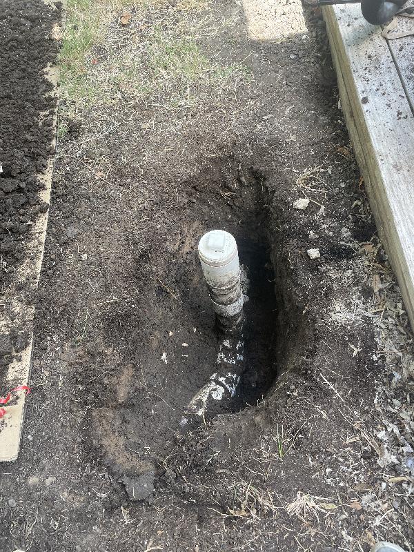 July 23 2022 - drain line in back yard <br/> 