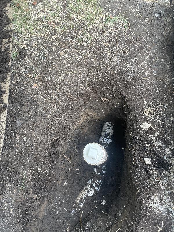 July 23 2022 - drain line in back yard <br/> 