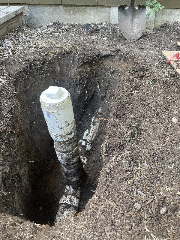 July 23 2022 - drain line in back yard <br/> 