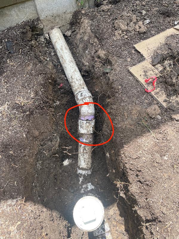 July 23 2022 - drain line in back yard <br/> 