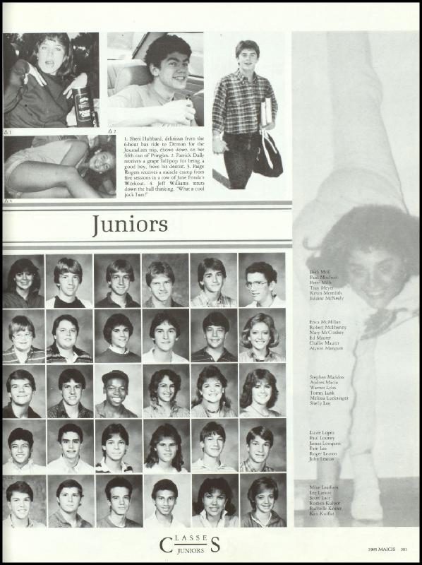 1985 Westchester Yearbook - Andre's and Stephen's page 