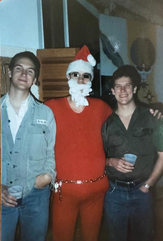 Christmas at the Coop.<br/>Ed Maurer, the other Ed as Santa, and Steve