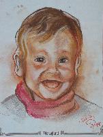 Pastel portrait of Jordan done at Disneyland, from a photo I had in my wallet. 