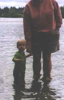 Julie & Jordan wading