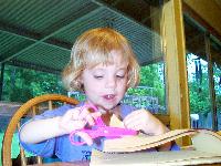 Jordan working the scissors