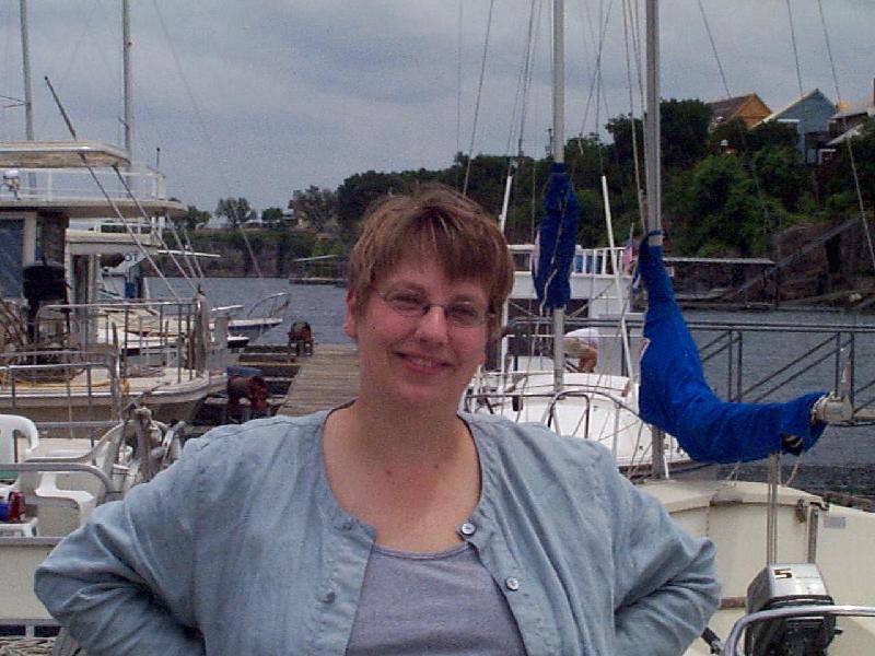 Julie getting ready to set sail