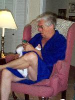 Grandpa C feeding Jada