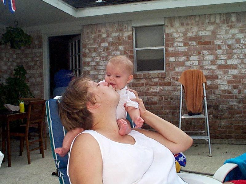 Jada on Mama's Shoulder