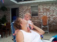 Jada on Mama's Shoulder