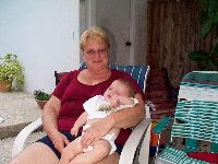 Jada sleeping on Grandma C