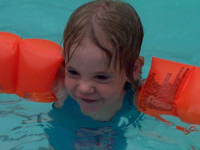 Jordan swimming close up