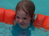 Jordan swimming close up