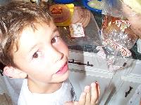 Ryan about to eat