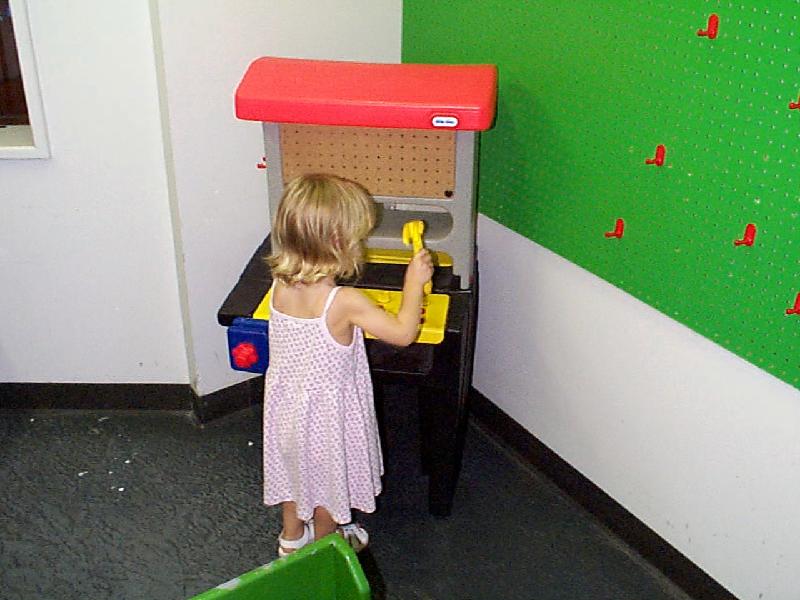 Childrens Museum Houston - Jordan and workbench