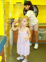 Childrens Museum Houston - Jordan in lego sub kitchen