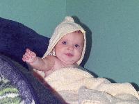 Jada after her bath