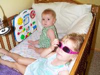 Jordan and Jada in the crib again
