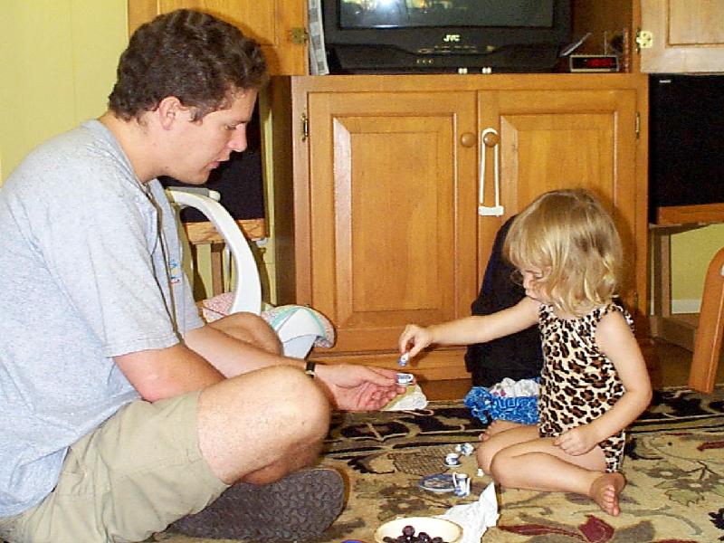 Jordan and Papa tea party
