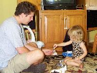 Jordan and Papa tea party