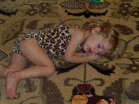 Jordan takes a floor nap