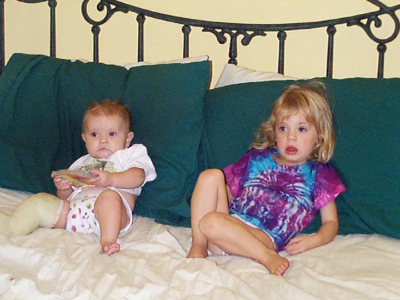 Girls staring at box