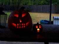 Halloween pumpkins without flash