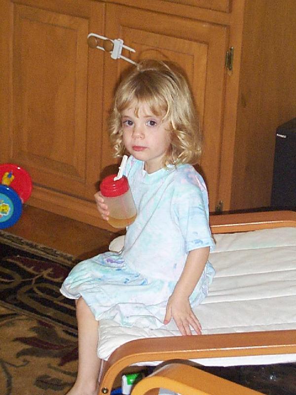 I think I'll just sit here and have some juice