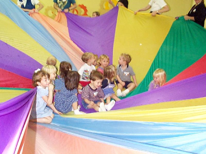on top of the parachute